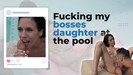 Fucking my bosses daughter on the pool