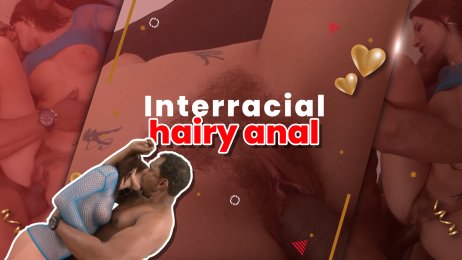 Interracial hairy anal