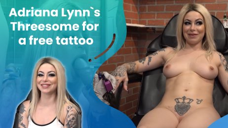 Tattoo girl Adriana Lynn threesome experience