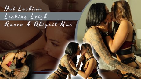 Hot lesbian licking Leigh Raven and Abigail Mac